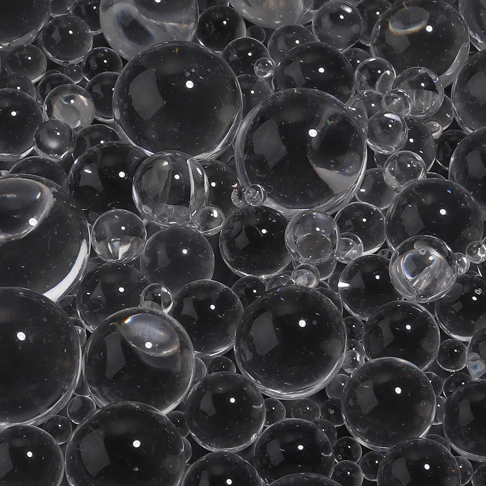 Crystal-Look Acrylic Round Beads for Crafts and Decor