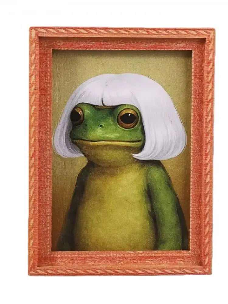 Whimsical Frog Wooden Fridge Magnets with Retro Charm