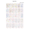 A grid display of 30 pieces of waterproof temporary body art stickers in various designs and colors.