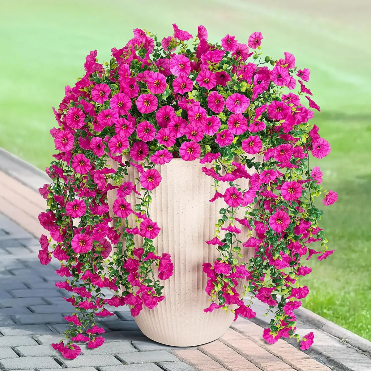 Vibrant Artificial Morning Glory Vine Garland