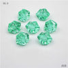 Nine faceted green crystal ice cube acrylic stones for decorative use