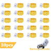 A pack of 20 battery-powered copper wire fairy lights coiled for decoration.
