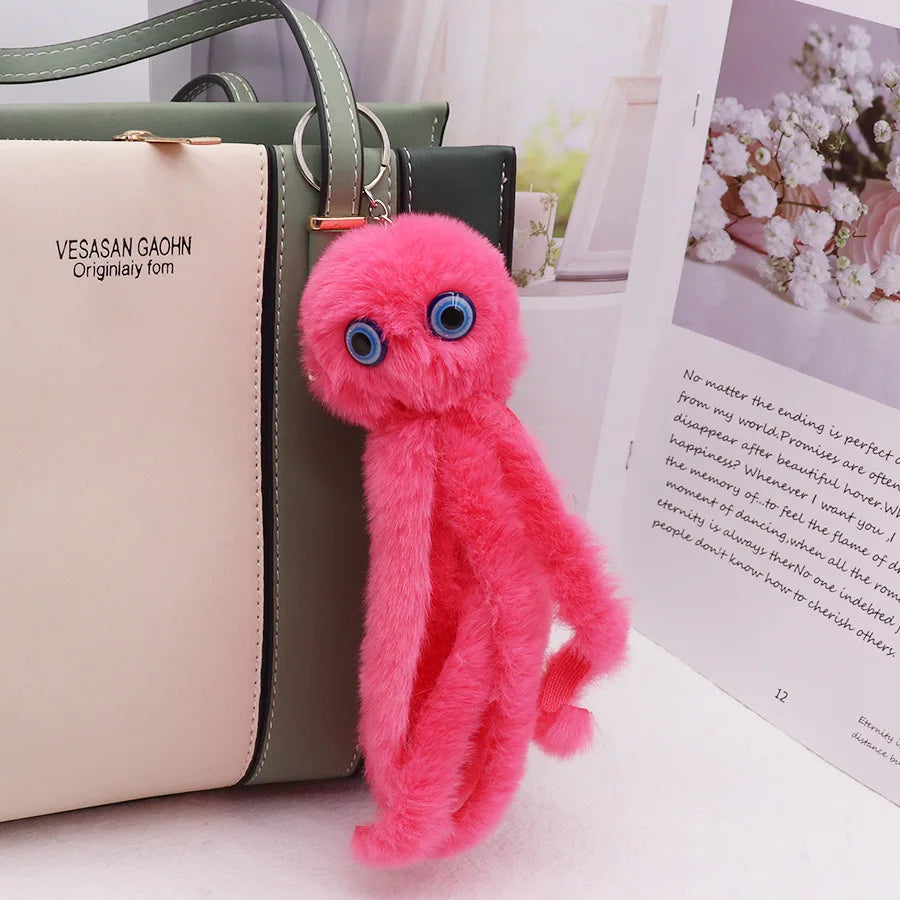 Plush Octopus Keychain Pendant