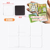 A set of six custom fridge magnets featuring cute animal designs and blank square magnets.