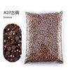 A37 bronze resin rhinestones in a sealed bag for crafting