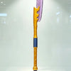 A purple and gold Lumi Symbol sword cosplay prop displayed vertically on a white surface.