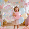 Iridescent Number Balloon Kit with Bowknot Accent