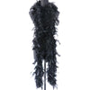 Black natural turkey feather boa displayed on a mannequin.