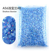 Bag of A56 glass AB blue resin rhinestones for crafting