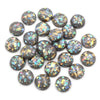 Mixed Color Resin Cabochons with Metal Foil Backing for Jewelry Making