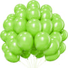 A bunch of pastel green latex balloons for parties