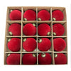 Burgundy Christmas Ornament Set with Silk Bows