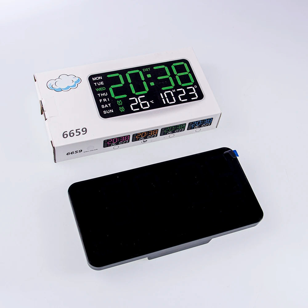 Extra Large Digital Wall Clock with LED Display, Date, Temperature, and Timer