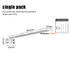A single floating shelf bracket is shown with dimensions including length, thickness, and mounting size.