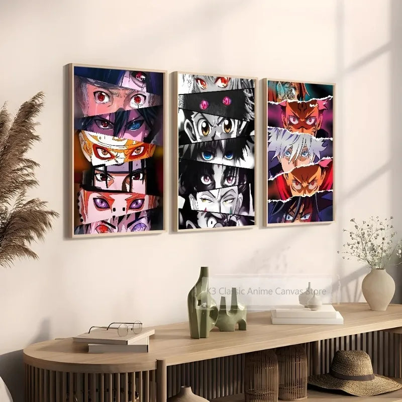Japanese Anime Eyes Art Print – Nordic Style Wall Decor