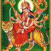 Durga Goddess Vintage Canvas Wall Art – Hindu Deity Print for Living Room & Home Decor