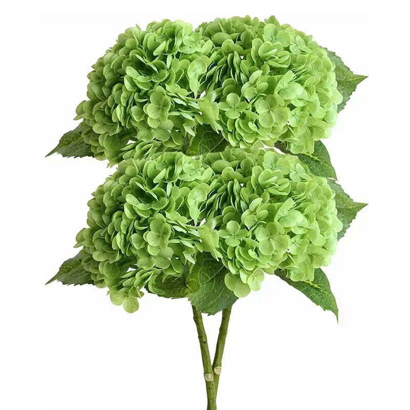 Lifelike Latex Hydrangea Stems for Weddings & Home Decor (Set of 4)