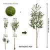Illustration showing how to make an artificial moss tree for free by combining four parts without a pot.