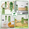 Set of four realistic hanging artificial ivy vines used for indoor and outdoor greenery decor
