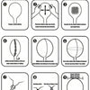 Nine steps detailing the operation method for inflating a balloon set.