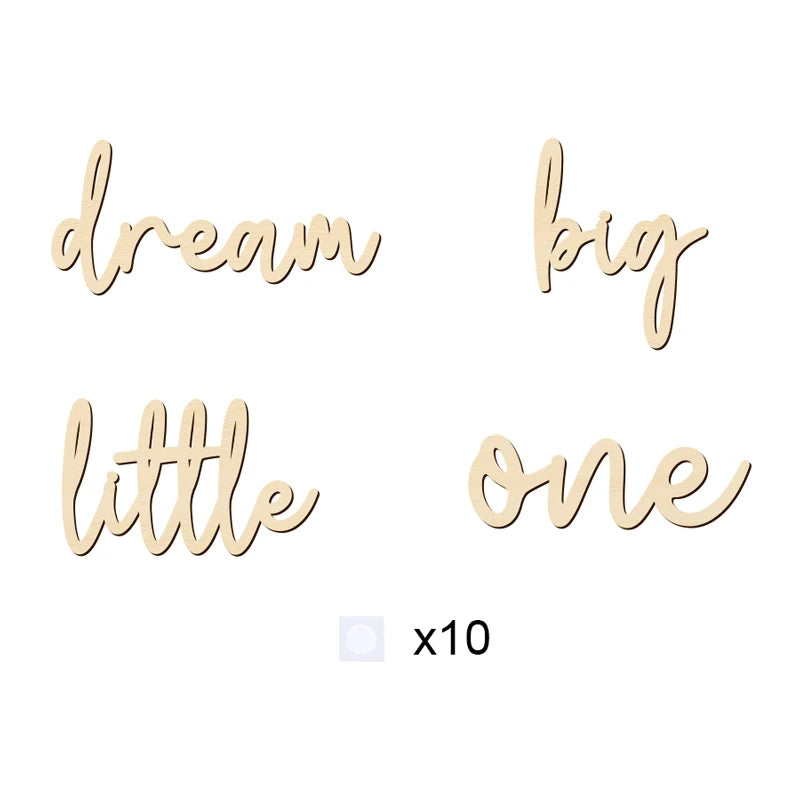 Dream Big Little One Wooden Wall Sign for Kids' Rooms
