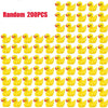 Mini Yellow Duck Resin Charms for DIY Crafts and Decor (200 Pack)