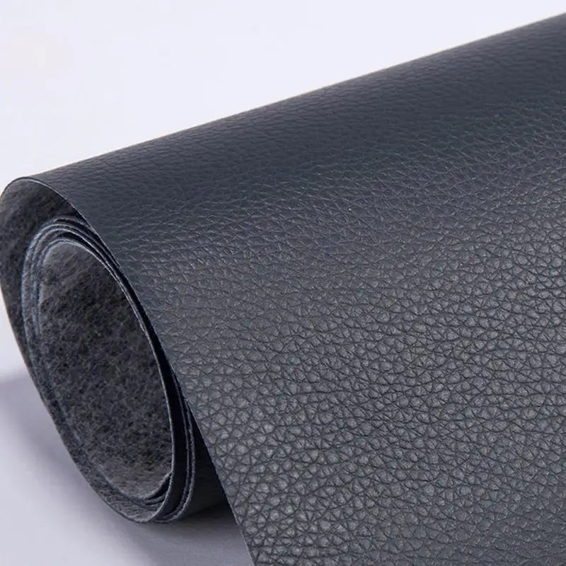 Roll of dark gray self-adhesive PU leather repair patches