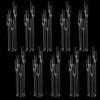 A set of tall 5-arm acrylic candelabra for weddings and home decor displayed against a black background.