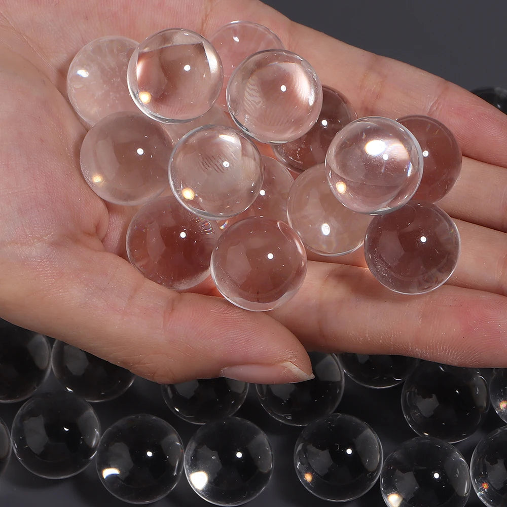 Crystal-Look Acrylic Round Beads for Crafts and Decor