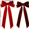 Red Velvet Christmas Tree Bows (10-Pack)