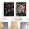 A set of two modern wall art prints featuring Cristiano Ronaldo football legends and team imagery.