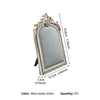 European-Style Velvet Jewelry Display Stand with Silver-Plated Floral Detail