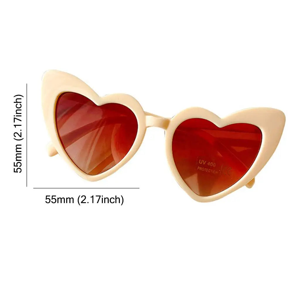 Kids Heart-Shaped Sunglasses with UV400 Protection