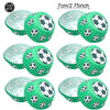 Grüne Fußball-Themen-Cupcake-Topper und Partyzubehör