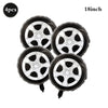 Four 18 inch black and white racing style traffic light balloons