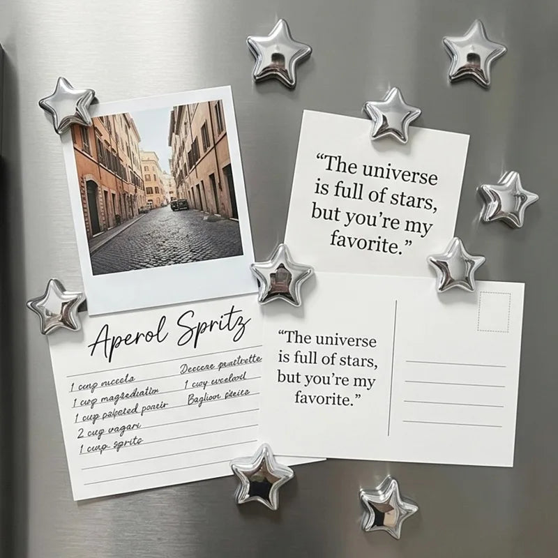 Star-Shaped Magnetic Photo Clips for Fridge and Notice Boards