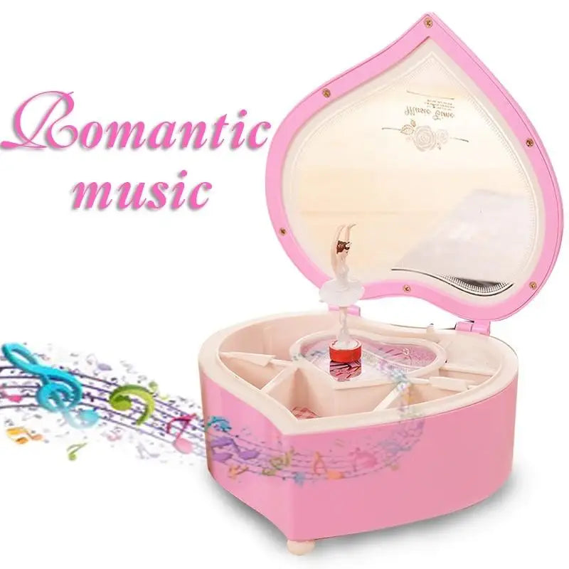 Heart-Shaped Ballerina Music Box
