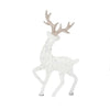 Elegant bride and groom cake topper featuring reindeer antlers