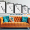A collection of framed wall art featuring various aspect ratios like 5:7, 2:3, 4:5, and 3:4 in different sizes.