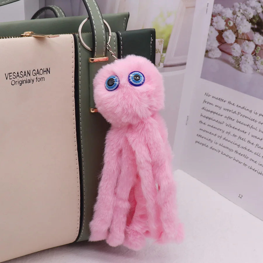 Plush Octopus Keychain Pendant