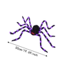 A light-up, furry Halloween spider decoration with purple glow.