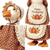 A set of goose-themed clothing featuring a headband and a dress with an autumn thanksgiving design.