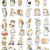 A collection of various cat stickers featuring different breeds, poses, and colors for decoration.