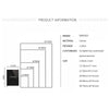 A diagram showing various sizes of canvas wall murals available for customization, including 13.5cm to 50x70cm.