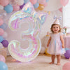 Iridescent Number Balloon Kit with Bowknot Accent
