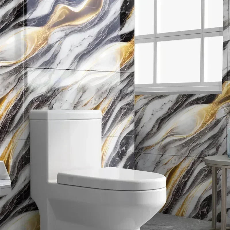 3D Marble Effect Peel-and-Stick Tile Stickers (Set of 10)