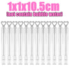 A set of heart-shaped clear plastic bubble wands measuring 1x1x10.5cm