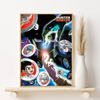 Canvas wall art featuring Hunter x Hunter characters Gon, Killua, and Hisoka.