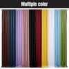 Multiple color vertical drapery backdrop featuring shades of blue, purple, pink, yellow, and green.