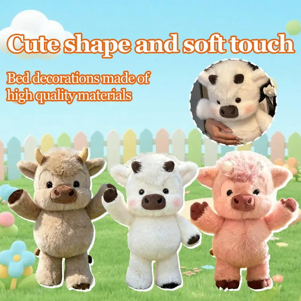 Adorable Running Pig Plush Toy – Soft Calf Stuffed Animal Pillow, 17.7 Inches